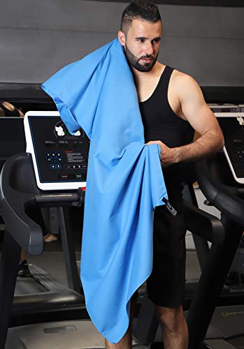 Rainleaf Microfiber Towel Quick Dry Camping & Travel & Gym Towel. Compact | Super Absorbent, Lightweight, Fast Drying. Suitable for Beach, Bath, Backpacking, Hiking, Swim.