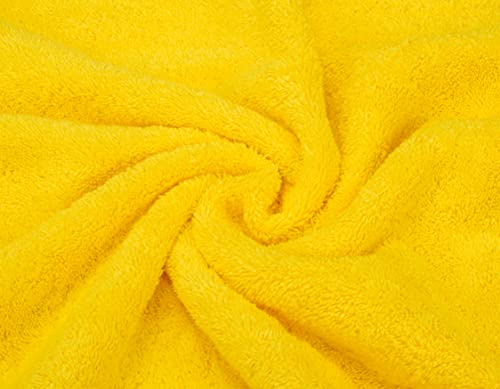 American Soft Linen 100% Cotton Luxury Turkish Towels, 6 Piece Towel Set | Soft Absorbent Quick Dry OEKO Tex Standard 100 Certificated Durable Machine Washable Premium Hotel Quality - color: Lemon Yellow