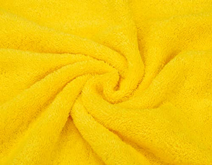 American Soft Linen 100% Cotton Luxury Turkish Towels, 6 Piece Towel Set | Soft Absorbent Quick Dry OEKO Tex Standard 100 Certificated Durable Machine Washable Premium Hotel Quality - color: Lemon Yellow