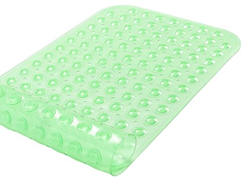 Large Non-Slip Bathtub & Shower Mat 31 inch x16 inch (Smooth/Non-Textured Tubs Only) Safe, Clean, Machine-Washable, Superior Grip&Drainage, Vinyl, Transparent Light Green, Medium - color: Transparent Light Green, size: Large (31"x16")