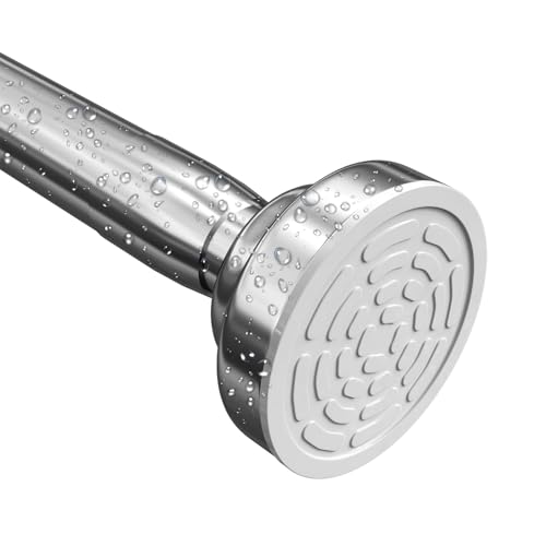 Umimile Shower Curtain Rod, 1 Inch Adjustable Spring Tension Curtain Rod - color: Stainless Steel, size: 42-70”