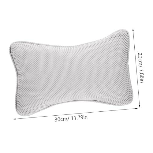 Pillow Bathtub Sturdy Material Strong Grip Suction Cups Grey Bath Pillow