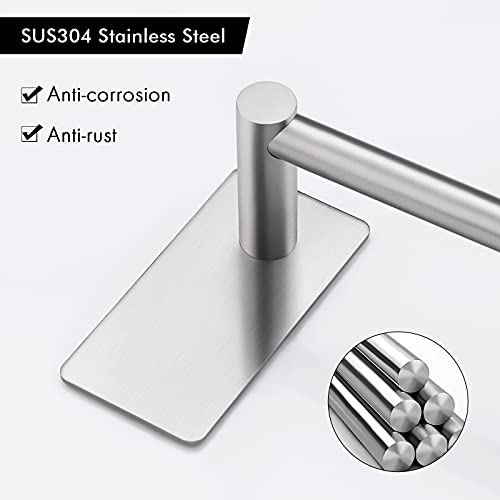 KES 12-Inch Self Adhesive Single Towel Bar Towel Hanger Wall Mount No Drill Bathroom Lavatory SUS304 Stainless Steel Brushed Finish, A7000S30-2 - color: Grey (Brushed Finish), size: 12 Inch