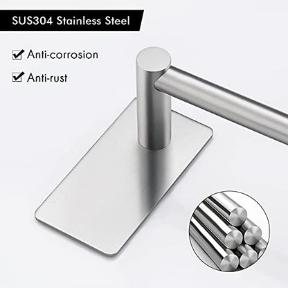 KES 12-Inch Self Adhesive Single Towel Bar Towel Hanger Wall Mount No Drill Bathroom Lavatory SUS304 Stainless Steel Brushed Finish, A7000S30-2 - color: Grey (Brushed Finish), size: 12 Inch