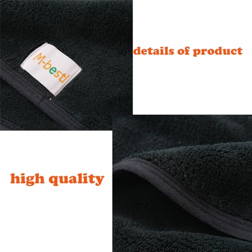 M-bestl 2 Pack Microfiber Hair Towel Wrap,Hair Drying Towel with Button,Absorbent and Anti-frizz Head Towel to Dry Curly or Straight Hair Quickly (Black) - color: Black
