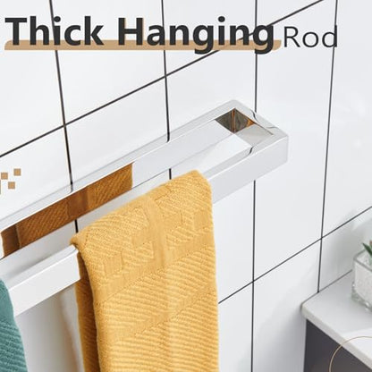 KOKOSIRI Towel Holder Chrome Bath Towel Bar Rack 20-Inch Kitchen Holder Polished Stainless Steel for Bathroom Hardware Wall Mounted, 1 Pack B4008CH-L20 - color: Polished Chrome, size: 20-Inch