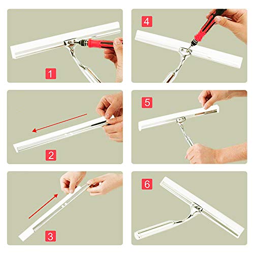 2PCS Replacement Silicon Rubber Squeegee Blade, 12 Inch White - color: White