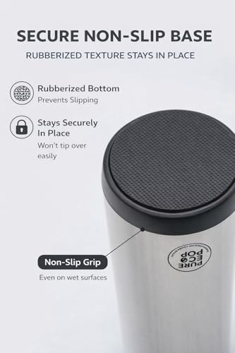 Touchless Soap Dispenser - Rechargeable Automatic Stainless Steel, 9oz Hands-Free Infrared Sensor for Bathrooms, Kitchens & Office(Chrome)