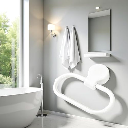Hand Towel Ring, Adhesive Towel Holder, Towel Rings for Bathroom Wall, Towel Ring Hand Towel Holder for Wall Mounted Round Towel Hanger for Bathroom