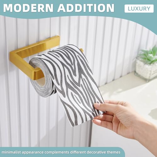 Angle Simple Toilet Paper Holder Brushed Dark Gold, Tissue Roll Holder | SUS304 Stainless Steel Bathroom Paper Roll Hanger, Fit Most Rolls, Screw Wall Mount - color: Brushed Dark Gold