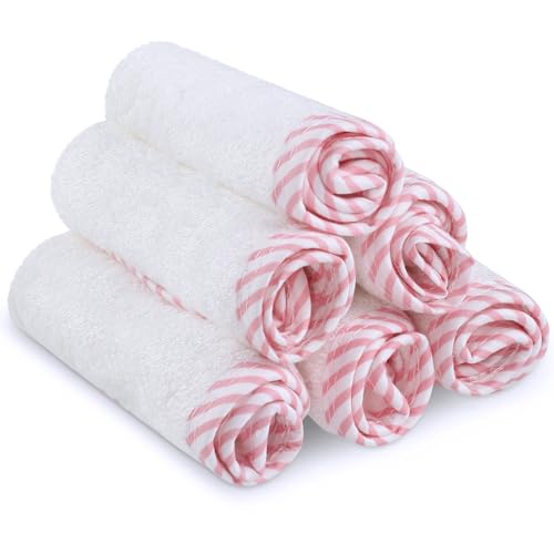 San Francisco Baby Washcloths for Newborn — Rayon from Bamboo Washcloths, Baby Wash Cloths Soft, Wash Cloths for Babies, Baby Wash Cloth — 6 Pieces, Pink - color: Pink