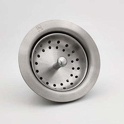 EADOT 3.5 Inch Nickel Sink Drain Assembly with Strainer Basket Stopper, 304 Stainless Steel Sink Strainer and Stopper