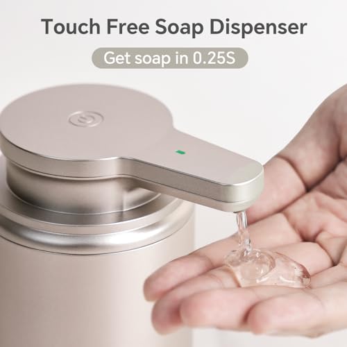 LAOPAO Automatic Soap Dispenser, Liquid Hand Soap Dispenser for Bathroom Kitchen Rechargeable Touchless Hand Soap Pump, 10oz - color: Liquid