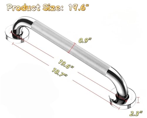 Bathroom Grab Bars Stainless Steel Handrail Bathtubs and Showers Toilet Handle Safety Bathtub Anti Slip Handrail for Handicap Elderly Disabled Injury - size: 19.6inch