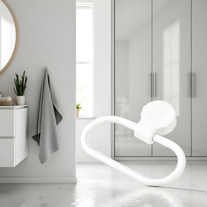 White Towel Ring Towel Rack Hand Holder for Bathroom Self Adhesive Non Punching Adhesive Towel Ring Kitchen Cloth Hanger Bath Towel Bars