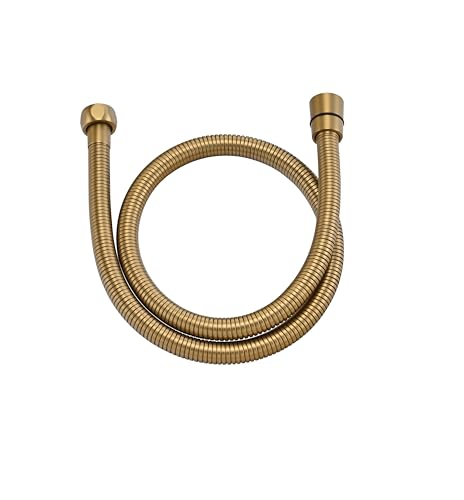 23 Inches 304 Stainless Steel Shower Hose Extra Short Gold | Handheld Shower Head Hose Replacement,Anti Winding Interface,With Brass Insert And Nut-durable ＆ Flexible Rv Shower Hose - color: Gold, size: 23 Inches