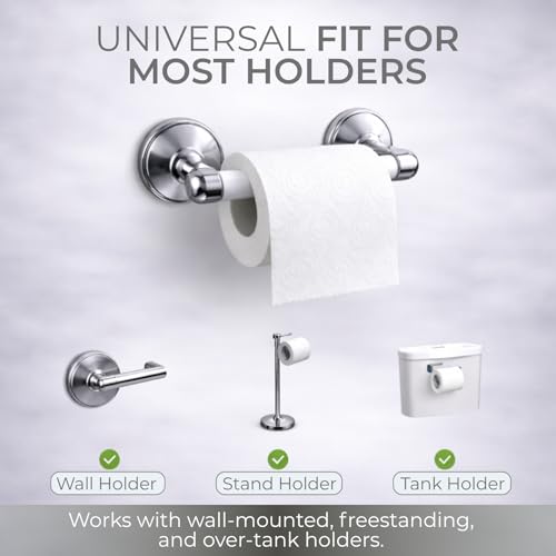 Toilet Paper Holder Spring Rod | Toilet Paper Roller Replacement | Standard & 7 Inch Size Toilet Paper Holder Replacement Rod (1, White) - color: White