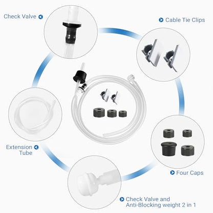 Yofidra Sink Soap Dispenser Extension Tube Kit (Anti-Backflow, 47") | Upgraded check valve, fits most soap containers, stable strong suction, no repeated tiny bottle refilling - color: White, size: 47" (Pack of 1)