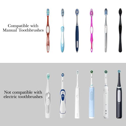 Linkidea Countertop Manual Toothbrush Holder with Lid, 3 Slots Brush and Toothpaste Stand for Bathroom, Dustproof Resin Organizer Compatible with Oral-B, Colgate, Reach Toothbrush (White)