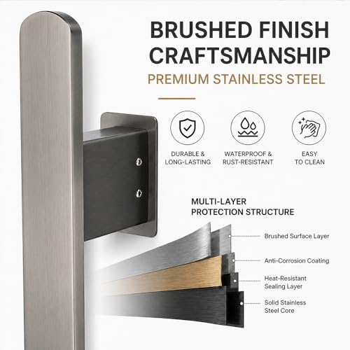Bathroom Heated Towel Rack, Gray Towel Warmer, 3 Bars, 110V | Smart Touch Control, Wall Mounted, Concealed Hardwired, Stainless Steel, Dry Towels in Modern Bathrooms, Space-Saving Design - color: Gray-3 Bars
