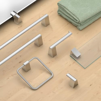 Gatco 5662 A-Line Towel Ring, Satin Nickel - color: Satin Nickel, style: A-Line