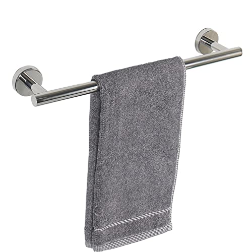TocTen Bath Towel Bar - Thicken SUS304 Stainless Steel Bathroom Towel Holder, Towel Rod for Bathroom Heavy Duty Wall Mounted Towel Rack Hanger (16IN, Chrome) - color: Chrome, size: 16IN