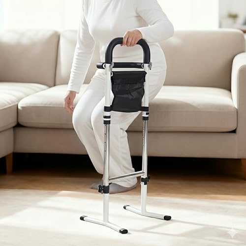 Stand Assist(White)-Movable Standing Aid Rail for Couch, Chair, Bedside, Toilet. Assistance Handle for People with Limited Mobility. Safety Grab Bar for Standing. - size: Model A