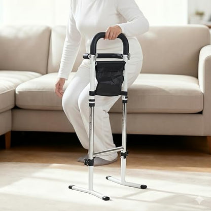 Stand Assist(White)-Movable Standing Aid Rail for Couch, Chair, Bedside, Toilet. Assistance Handle for People with Limited Mobility. Safety Grab Bar for Standing. - size: Model A