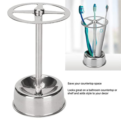 OUKENS Multi Functional Stainless Steel Toothbrush, Toothbrush Holder Stand, Holder Organizer Toothpaste Stand for Bathroom Vanity Countertop, Stylish Design