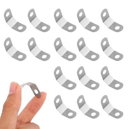 16pcs Pop-Up Clevis Clips Compatible with Danco 34807, Stainless Steel U-Shaped Spring Clip for Bathroom Sink and Tub Drain Linkage Assembly Repair