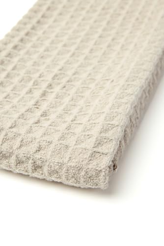 GEOMETRY Taupe Waffle Hand Towel - color: Taupe, size: 18" x 30" (1 Pack)