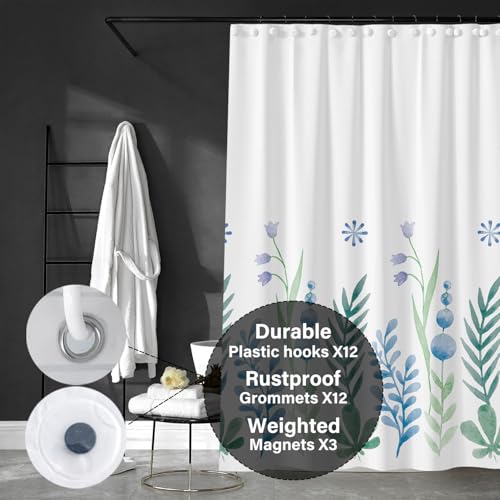 Plastic Shower Liner - Premium EVA 5G Shower Curtain Liner with Rustproof Grommets and 3 Weighted Magnets, Waterproof Shower Curtain for Bathroom(Fresh Green, 72”*72”) - color: Fresh Green, size: 72”*72”