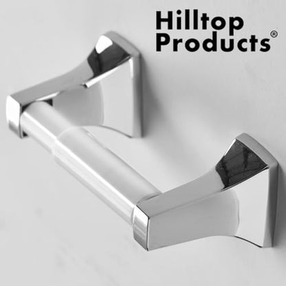 2 Pack White Toilet Paper Holder Spring Loaded Roller Replacement Rod | Universal fit for most toilet paper holders. Strong spring for secure hold. Easy snap-in installation.