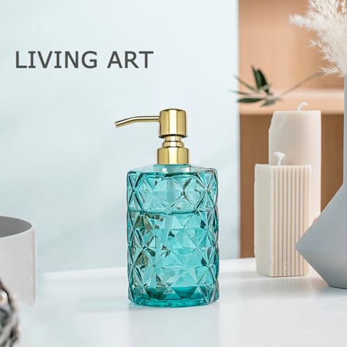 Gold Soap Dispenser Pump Replacement - Matte SUS 304 Rust Proof Stainless Steel Liquid Hand Soap and Lotion Dispenser Pumps Replacement for Regular Glass Mouth Bottles, Standard 28/400 Neck Size - color: Shiny-gold, size: 1pcs