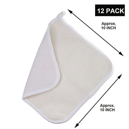 PPHAO - Soft Weave Washcloth for Face - Face Washcloths - Exfoliating Washcloths for Dead Skin - Washcloth Scrubber for Body - Towel - Double Sided Design - 12 Pack