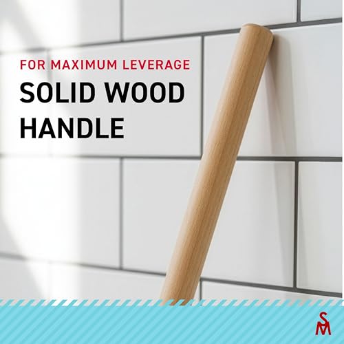 SteadMax Heavy Duty Toilet Plunger, Double Thrust Rubber Cup, Wood Handle - size: 1 Pack