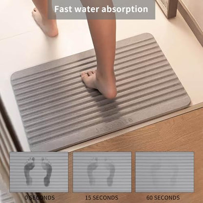 Stone Dish Drying Mat - Large Foldable Marbled Quick Drying Dish Mats, Stone Coasters Set of 4 Collapsible Ultra Absorbent Diatomaceous Earth Mats for Kitchen Counter Bathroom (Grey-REC) - color: Grey-rec