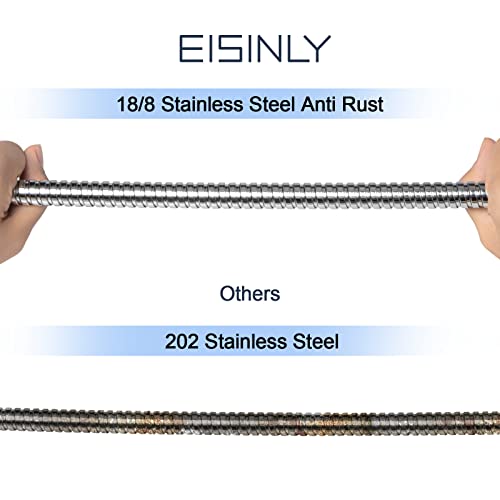 Eisinly Shower Hose, 79 Inches Extra Long Stainless Steel Handheld Shower Head Hose with Brass Insert and Nut, Flexible, Chrome
