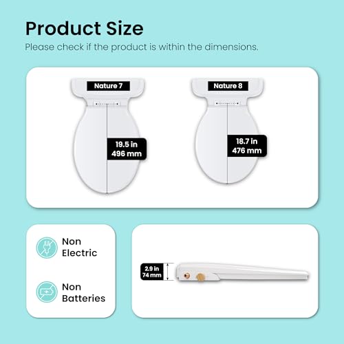VOVO Nature 7 Non-electric Bidet Toilet Seat, Fits Elongated Toilets, Ambient Water Temperature, Easy Installation - White - size: Nature 7 (Elongated)