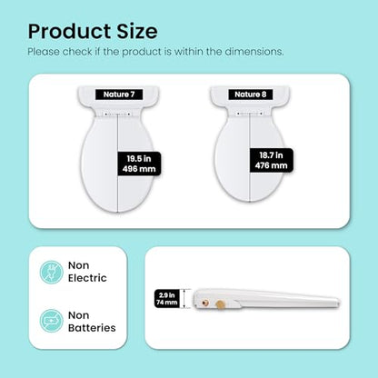 VOVO Nature 8 Non-electric Bidet Toilet Seat, Fits Round Toilets, Ambient Water Temperature, Easy Installation - White - size: Nature 8 (Round)