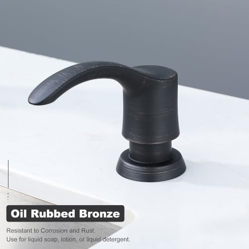 Kitchen Sink Soap Dispenser (Oil-Rubbed Bronze), G080ORB-G | Sink Soap Dispenser Pump with 40" Silicone Dispenser Extension Soap Tube, Say Goodbye to Frequent Refills - color: Oil-rubbed Bronze, size: with Hose