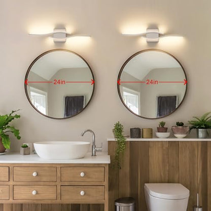 Joossnwell Brushed Nickel Bathroom Vanity Lights Fixtures Over Mirror 5CCT Dimmable Bathroom Light Fixture Modern Vanity Lighting Bar Led Bath Vanity Light 23 Inch Wall Lamp - color: Brushed Nickel, size: 23 inch long
