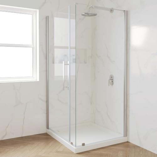 OVE Decors 40x36" Shower Base, White - size: 40 x 36, style: Side Drain