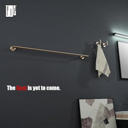 JQK Champagne Bronze Bath Towel Bar, 30 Inch 304 Stainless Steel Thicken 0.8mm Towel Rack Bathroom, Towel Holder Wall Mount, Useable Length 27 Inch, TB110L27-CB - color: Champagne Bronze, size: 30.15 Inch