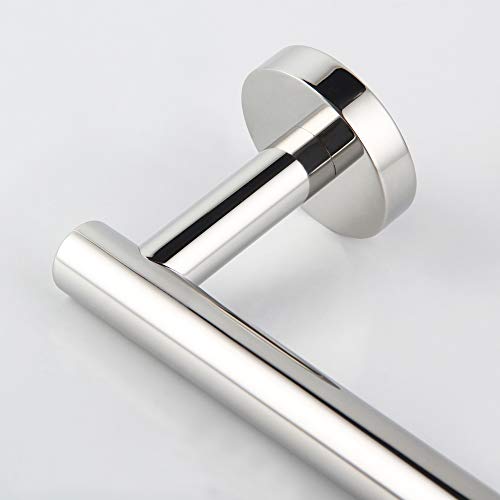 GERZ 9-Inch Bathroom Towel Bar Stainless Steel Bath Towel Rack Contemporary Style Wall Mount, Polished Finish AG1101C23-JG - color: Chrome, size: 9 Inch (Pack of 1)