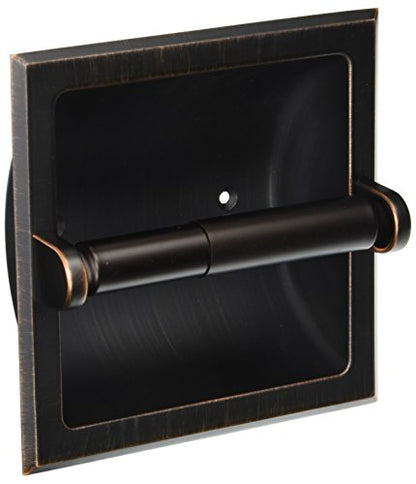 Oil Rubbed Bronze Recessed Toilet/Tissue Paper Holder All Metal Contruction - Mounting Bracket Included - color: Oil Rubbed Bronze