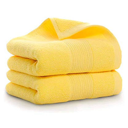 Lchkrep Bathroom Hand Towels (14x30 inch), Home Soft Cotton Super Soft Highly Absorbent Hand Towel for Bath, Hand, Face, Gym and Spa,(Yellow 2 Pack) - color: Yellow-2pack