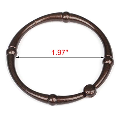 Rust-Proof Zinc Shower Curtain Hooks with Clasp Closure, Shower Hooks Hangers for Bathroom, Kitchen Utensils, Curtains, Clothing, Towels etc - Set of 12, Oil Rubbed Bronze - color: Oil Rubbed Bronze