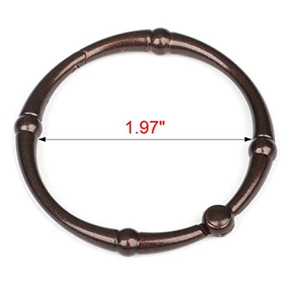Rust-Proof Zinc Shower Curtain Hooks with Clasp Closure, Shower Hooks Hangers for Bathroom, Kitchen Utensils, Curtains, Clothing, Towels etc - Set of 12, Oil Rubbed Bronze - color: Oil Rubbed Bronze