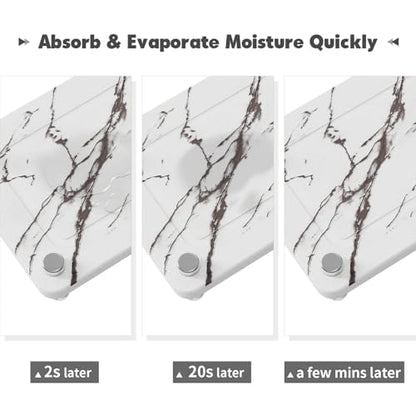 Kitchen Sink Caddy, Kitchen Sink Caddy Diatomite Water Absorbing Stone Tray, Marble - color: Marble